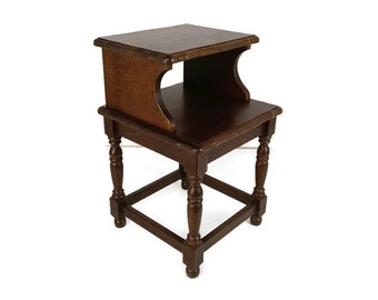 Hallway Cabinet Nightstand Table Hall Cabinet Telephone Side Table Oak Vintage