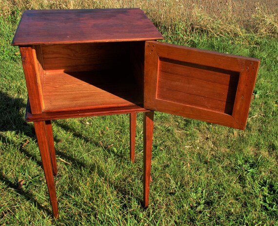 De Vintage Authentique Table Bois Chevet D'extrémité Pin mNn0w8