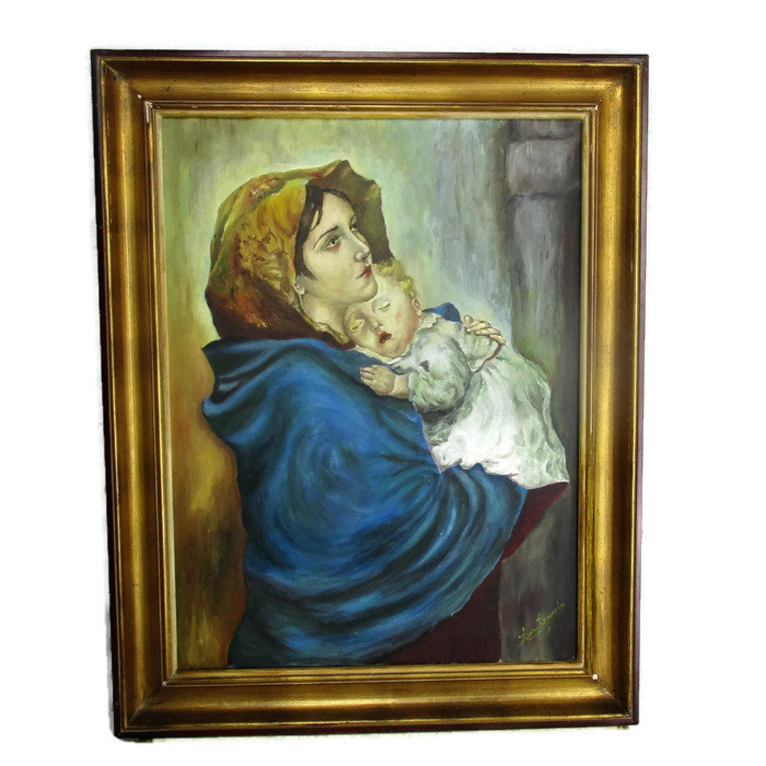 L Oil Painting Canvas Madonnina Madonna Della Strada Etsy
