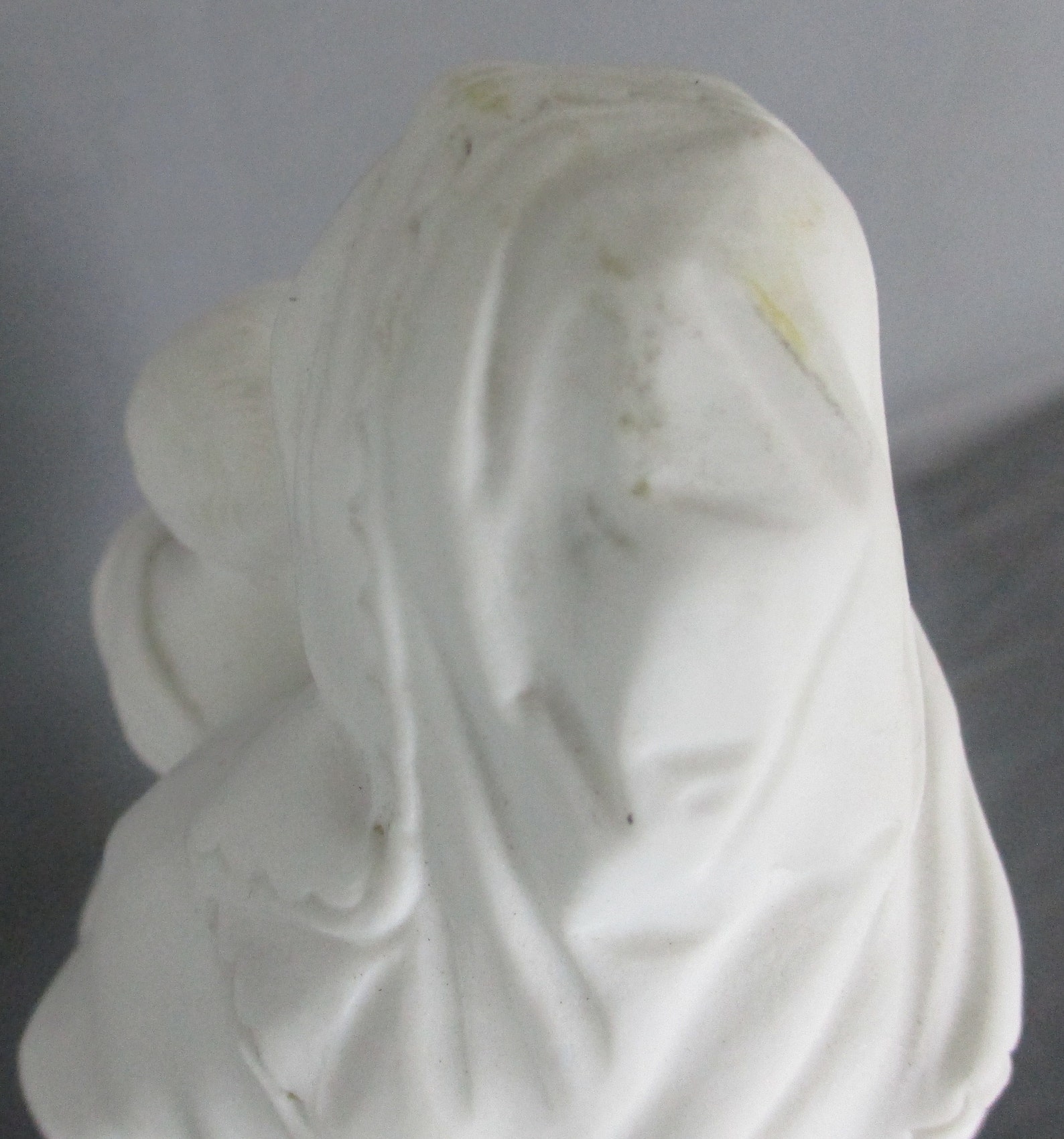 Large French Antique 1900 Bisque Statue Virgin Mary Our Lady With ...