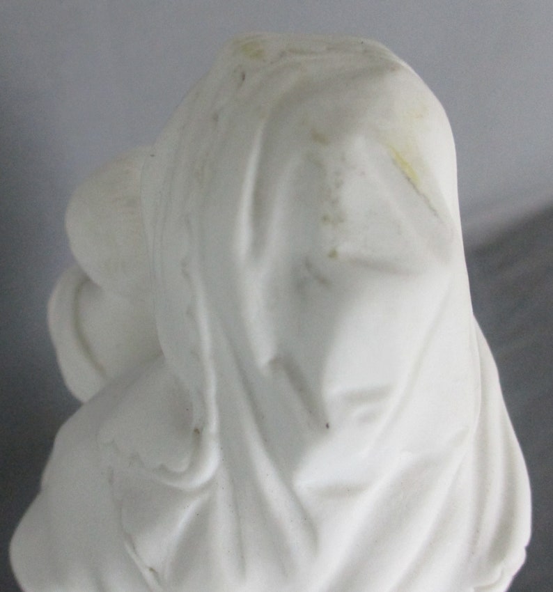 Large French Antique 1900 Bisque Statue Virgin Mary Our Lady With ...
