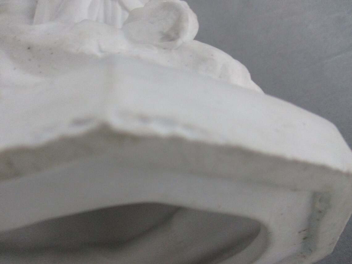 French Antique 1900 Bisque Statue Virgin Mary Our Lady Victoire Madonna ...