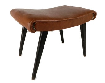 Vintage Fußhocker Ottomane Fußbank Poof Mid Century Modern