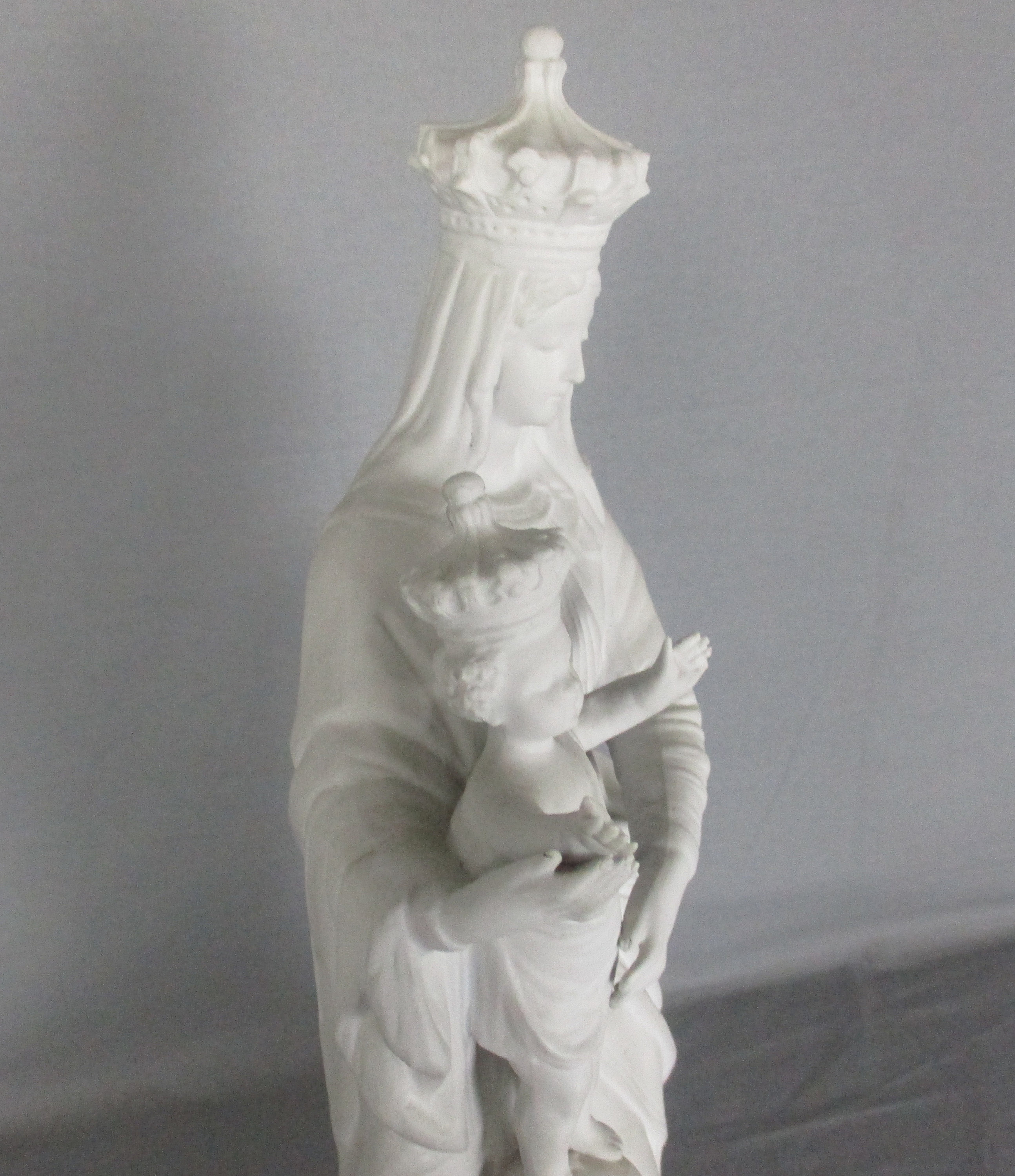 French Antique 1900 Bisque Statue Virgin Mary Our Lady Victoire Madonna ...