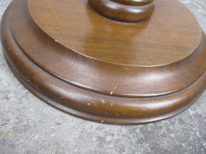 Hand Carved Wooden Barley Twist Pedestal Display Side Table Plant Stand 24.80