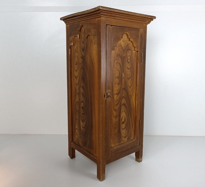 Large Filing Standing Cabinet Palissander Look Wood Gothic Style Antique Gorgeous image 2