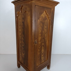 Large Filing Standing Cabinet Palissander Look Wood Gothic Style Antique Gorgeous image 3