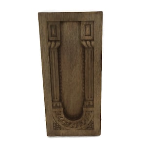 Gorgeous Antique Hand Carved Wooden Gothic Panel Pediment Salvaged reclaimed 