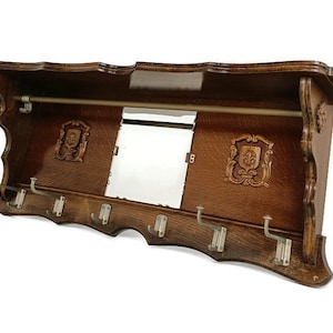 Large  Funky Coat rack Hat rack Wood Modernist 30s- 40s Pop Art