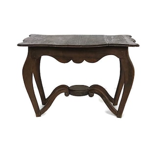 antique small side coffee occasional table carved wood barn farmhouse style