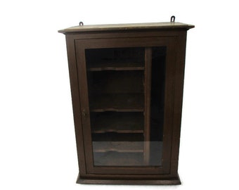 XL Office Cabinet Display Vintage Wall Cabinet Display Glass Door Beautiful Practical storage