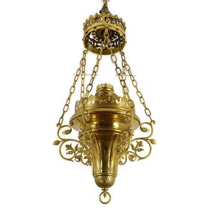 Antique Bronze Brass Dore Gods Lamp Light Ceiling Fixture Chandelier Pendant  gorgeous