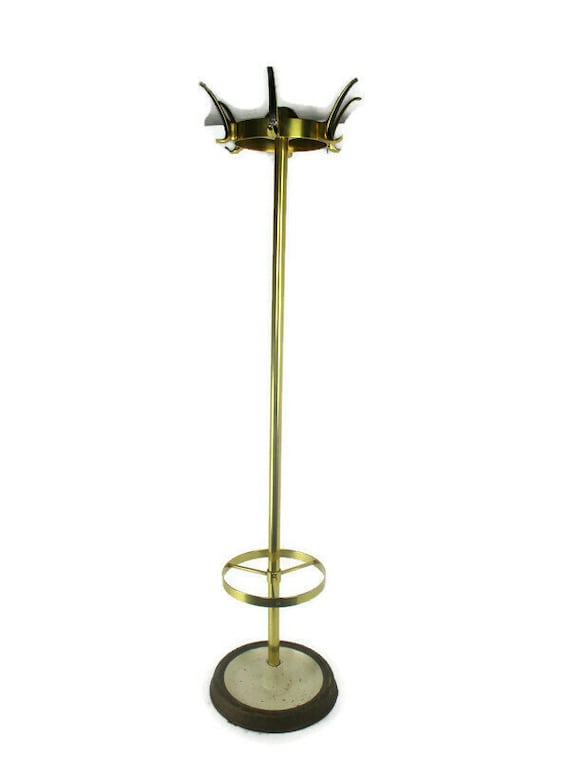 brass hall tree coat rack