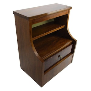 Night stand End table Cabinet Mid Century Modernist Wood Rare Lovely