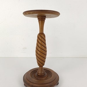 Wooden Twisted Stem Side Wine Display Table Pedestal Plant Bonsai Flower Stand  Display