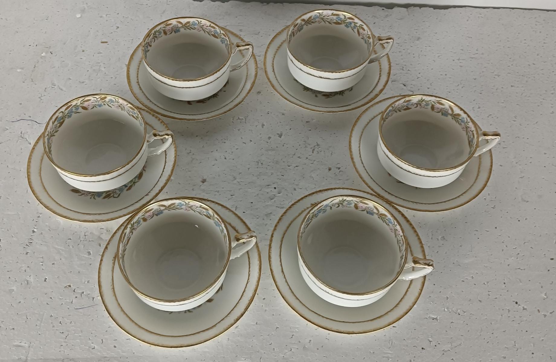 Coupe W& Guerin Limoges - Blanc, Vert, Bordure Dorée - Excellent état