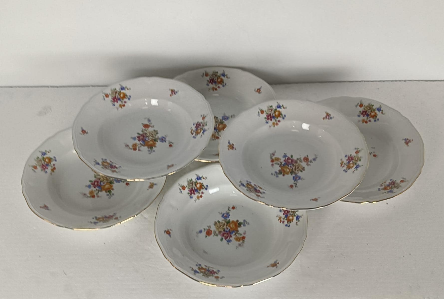 Assiette à gâteau en porcelaine de Mitterteich Bavaria décor