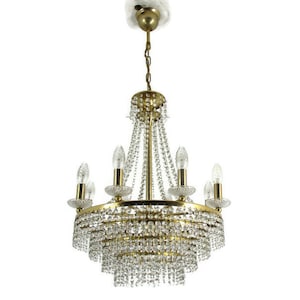Wedding Chandelier Teardrop Beaded 9 Lights Crystal Prisms Romantic 3 Tier