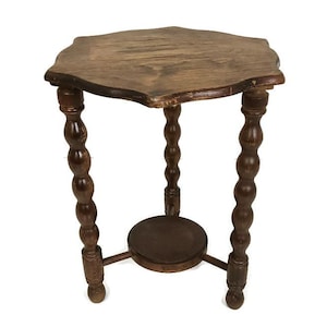 Jacobean Bobbin Legs Holz Beistelltisch Beistelltisch Blumenständer Zwei Tier Scheune Landhausstil