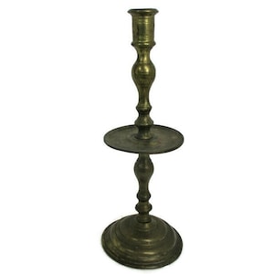 Large Antique Candle Holder Candlestick Church Chapel  Altar Monastery Brass 1900s