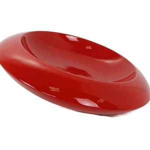 Pino Spagnolo for Sicart Italy, 1960/70&#39;s - Space Age Dish Bowl Collector Red Centerpiece  Large Modernist