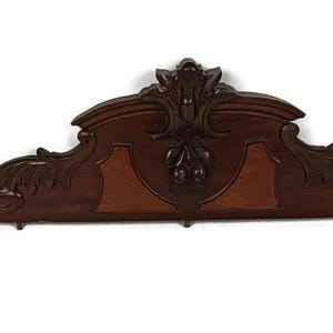 Antique Pediment Over door carved wood architectural reclaimed salvaged beautiful