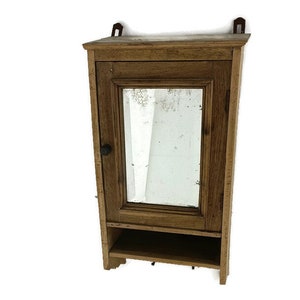 Medicine Cabinet Apothecary Antique beveled Glass, Kitchen Bathroom Hanging