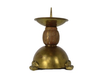 Candelabro antiguo extremadamente raro de latón