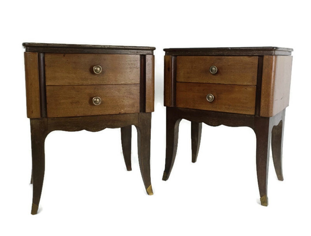 Commode Art Déco En Bois Massif Et Bois De Ronce - 3 Tiroirs, Poignées Métal, Meuble Tendance 2024