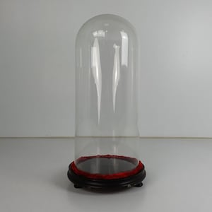antiker runder mundgeblasener Glasdome Globe Steampunk Display 49 cm D 21 cm