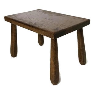 vintage low side occasional table carved wood plant stand farmhouse style