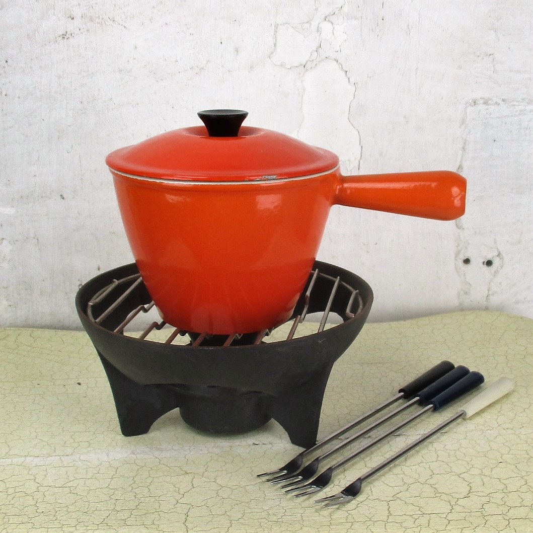 Le Creuset Fondue France Orange Dutch French - Etsy