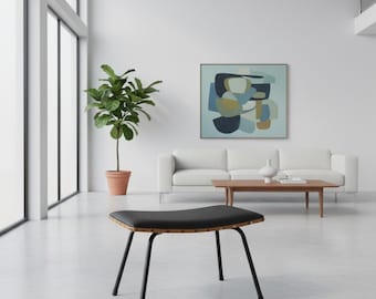 Vintage voetenbank voetenbank voetensteun kunstleer modernistisch funky retro