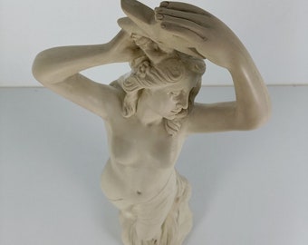 アールデコ 女性裸体彫刻 オブジェ　６６cm　ヴィンテージ　アンティーク 像 裸の少女 重厚な樹脂製 ヴィンテージ 大型彫刻 - Etsy 日本