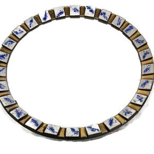 Vintage  Mosaic mirror 1970s ceramic mid century modern cute pop art funky