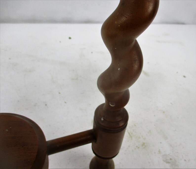 Barley Twist Wooden Tripod Side Display Bonsai Flower Table Pedestal Plant Stand 20.47