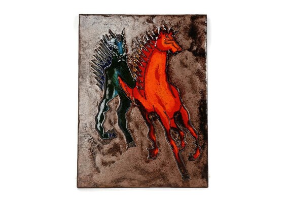 ルシャ 馬 赤 青 太い 溶岩 ドイツ 宇宙時代 ポップアート