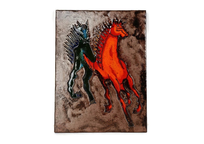 オマージュアート　黒馬 Amazon.co.jp: 黒い馬の絵画キャンバスアート：野生動物絵のプリント