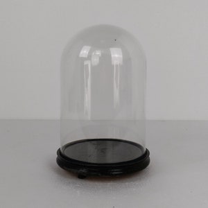 Antique Round Hand Blown Glass Dome Globe Steampunk Display Doll Clock H 13.18&quot; D 8.66&quot;