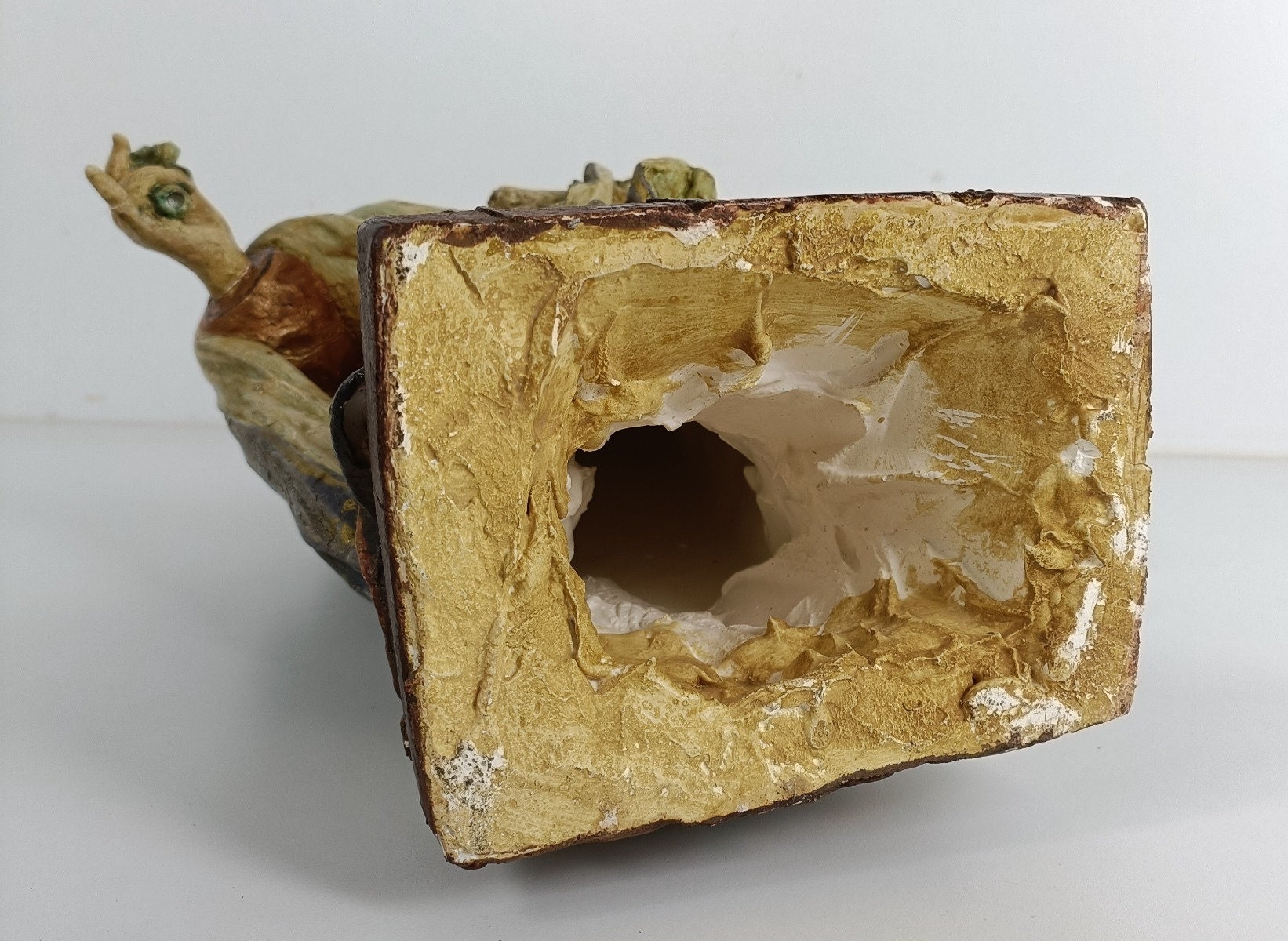 アンティーク 18 世紀 石膏 聖母マリア 幼子イエス コレクター WOW