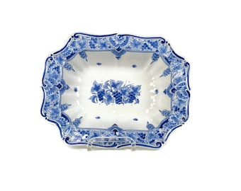 Vintage Schale Serviertablett Platte Servierplatte Porceleyne Fles Delft Blau weiß Gemarkt