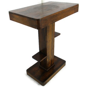 Hand Carved Wooden Pedestal Display Side Table Side Boards Stunning Rare Piece