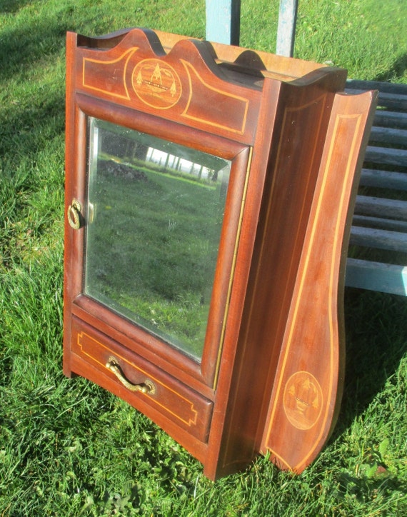 Antique English Victorian Medicine Bathroom Cabinet Apothecary Etsy