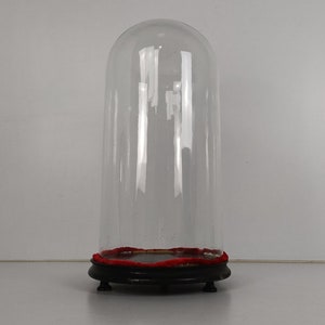 antique Round Hand Blown Glass Dome Globe Steampunk Display 19.88&quot; D9.64&quot;