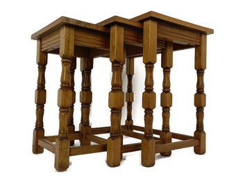 3er Set Mid Century Stapeltische Satztische Beistelltische Couchtische 50er Jahre