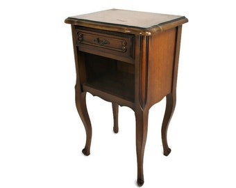 Hallway Cabinet Nightstand Table Hall Cabinet Telephone Side Table Louis XV Style Vintage