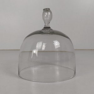 Antike Glas mundgeblasene Art Deco Käseglocke Französisch