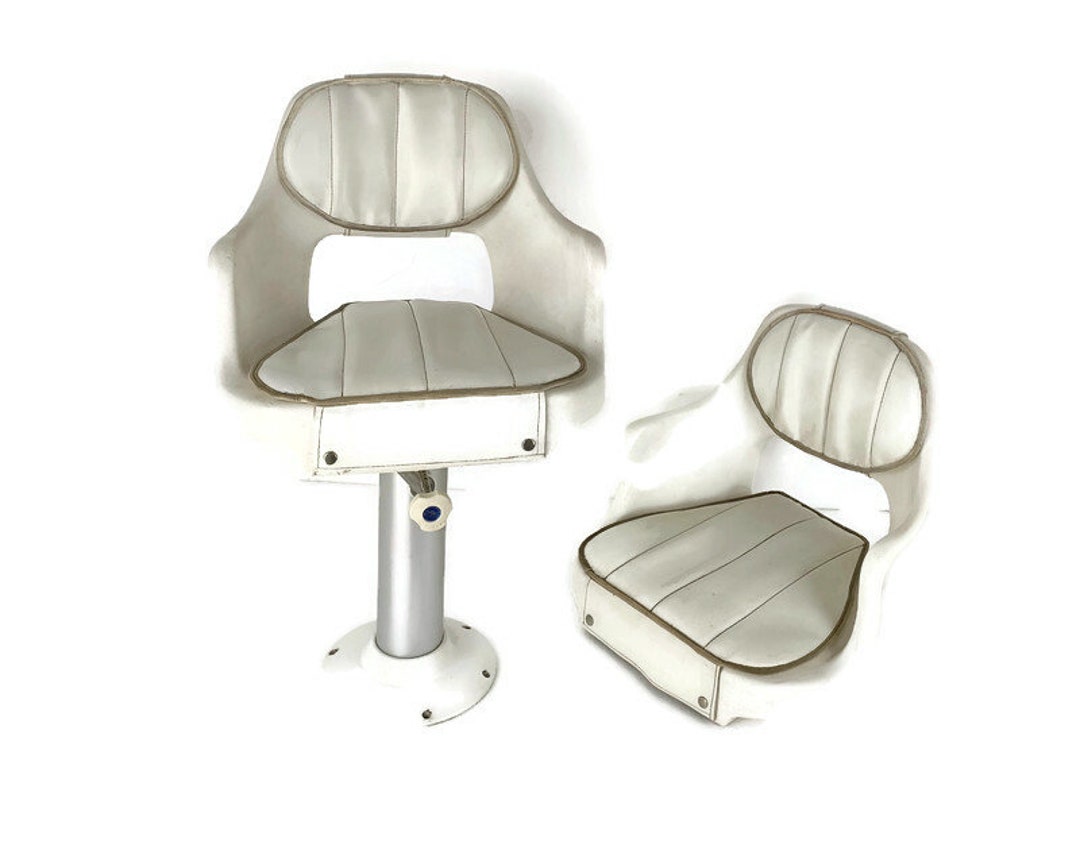 Vintage Boat Seat Chair Italian TREM Captains Pilor Flip up Etsy