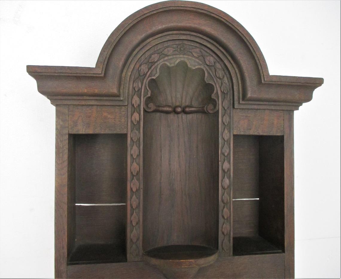 Large Antique Hand Carved Wood Chapel Niche for Statue Shrine Etsy UK