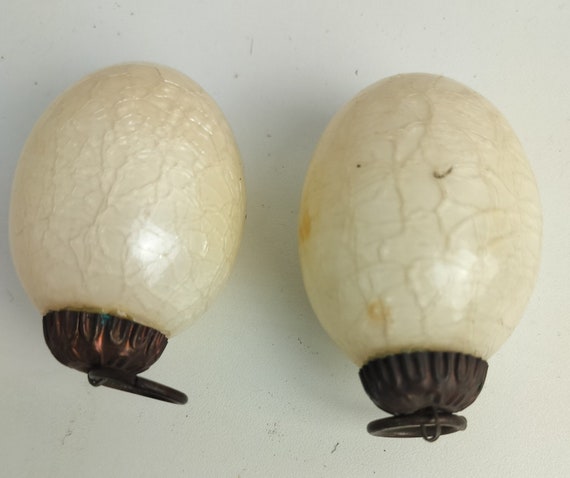 Lot de 3 anciennes boules de Noël en verre - Décoration